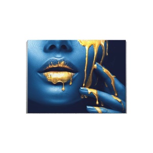 Tablou Canvas Golden Temptation - Blue Pearl - Img 2