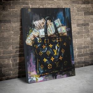 Tablou Canvas Inspirațional - Louis Vouitton Money Bag - Img 3