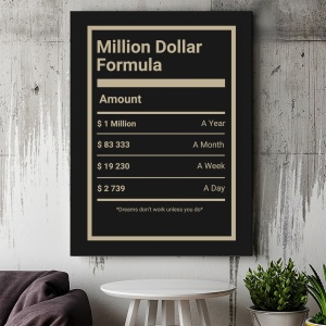 Tablou Canvas Inspirațional - Million Dollar Formula - Img 4
