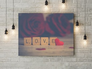 Tablou Canvas Love Scrabble - Img 3
