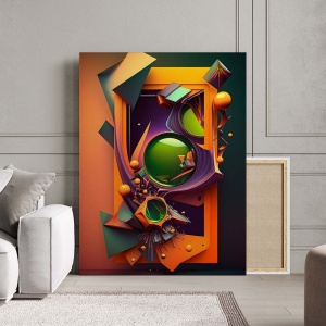 Tablou Canvas Modern Abstract - 3D Glass shapes - Img 2