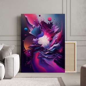 Tablou Canvas Modern Abstract - 3D Pink and lavander vortex
