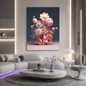 Tablou Canvas Modern Abstract - Some 3D alien flowers
