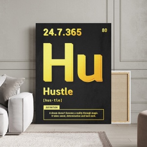 Tablou Canvas Motivational - Hustle (gold) - Img 4