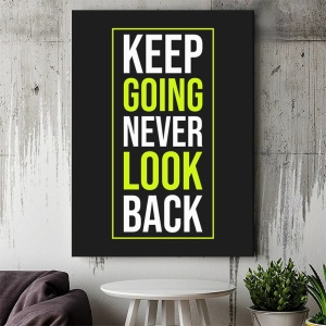 Tablou Canvas Motivational - Keep going (neon green) - Img 3