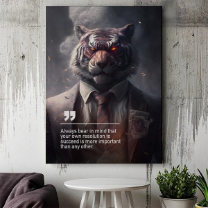 Tablou Canvas Personalizat - Business Animals - Villain Tiger - Img 2
