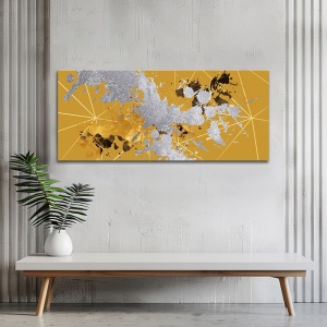 Tablou canvas - Silver and Yellow (ZAZ 002) - Img 3