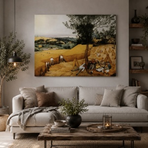 Tablou Canvas "The Harvesters" - Recolta de grâu
