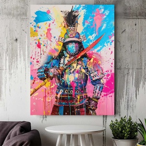 Tablou Canvas - Urban Art Samurai - Img 3