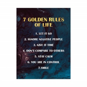 Tablou Motivational - 7 golden rules - Img 2