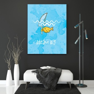Tablou Motivational - Dream big (fish) - Img 2