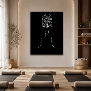 Tablou Motivational - Happiness Blooms From Within