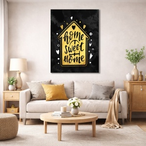 Tablou Motivational - Home sweet home (house)