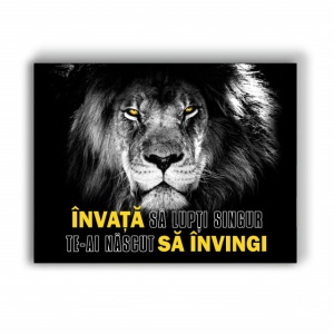 Tablou Motivational - Invata Sa Lupti Singur - Img 4