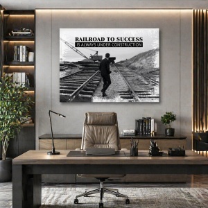 Tablou Motivational - Railroad To Success
