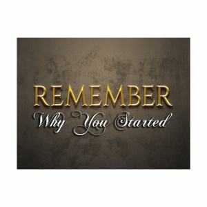 Tablou Motivational - Remember why you started (royal gold) - Img 3
