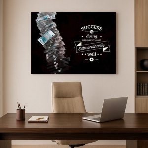 Tablou Motivational - Success - Pile Of Money