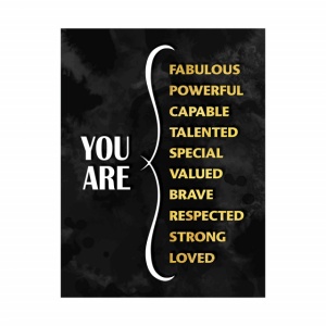 Tablou Motivational - You are everything (gold) - Img 2