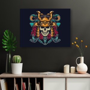 Tablou Zombie Skull Samurai - Img 3