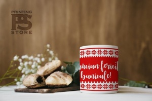 Cana Cu Reni Si Mesaj - Craciun Fericit - Img 2