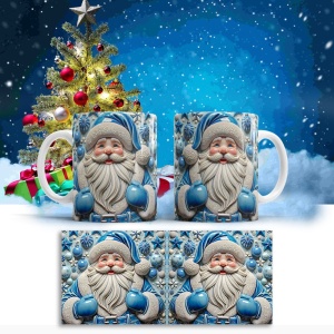 Cana De Craciun - Blue Santa - Img 2