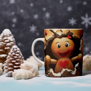 Cana De Craciun - Cute Cookie Girl with Heart