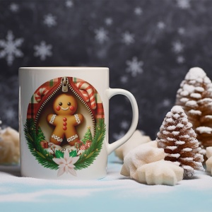 Cana De Craciun - Gingerbread Man with Sweets (mesaj personalizat) - Img 2