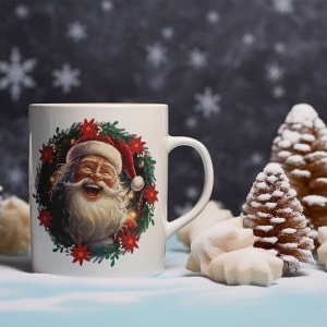 Cana De Craciun - Joyful Santa (mesaj personalizat) - Img 2