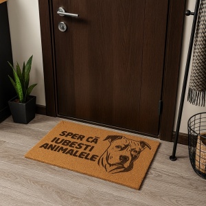 Covor de intrare personalizat - 60x40cm - SPER CA IUBESTI ANIMALELE