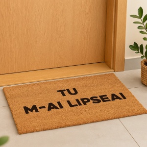 Covor de intrare personalizat - 60x40cm - tu m-ai lipseai - Img 2