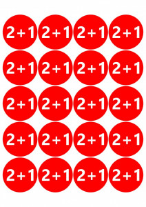 Etichete personalizate cu 2+1, 100 buc, PVC, rezistente la apa - Img 2