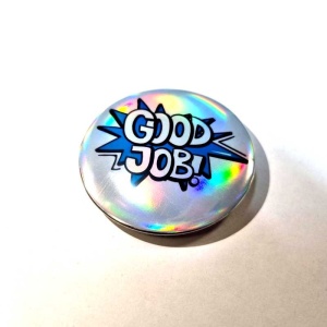 Insigna cu mesaj personalizat cu fundal Rainbow - Img 4
