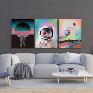 Set 3 Tablouri Canvas - Modern space mix - Img 2