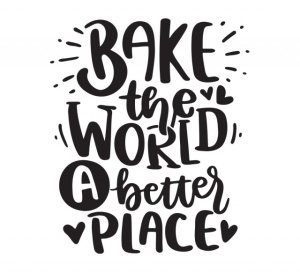 Sticker Bucatarie - Bake the world a better place - Img 2