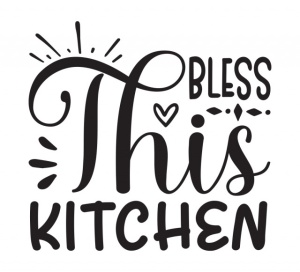 Sticker Bucatarie - Bless this kitchen (calligraphic) - Img 2