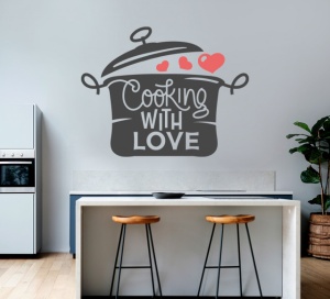 Sticker Bucatarie - Cooking with love (hearts) - Img 3