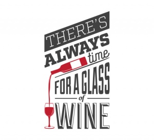 Sticker Bucatarie - There is always time for wine - Img 2