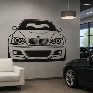 Sticker De Perete Auto BMW Vedere Frontala