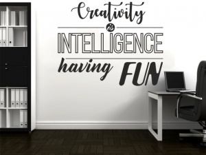 Sticker De Perete Creativitatea Este Inteligenta Distractiva - Img 3