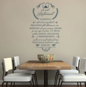 Sticker de Perete In Acest Restaurant - Img 2