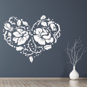 Sticker De Perete Love Heart Rose Flower - Img 2