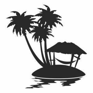 Sticker de Perete Palm Tree Scene Tropical Beach - Img 3