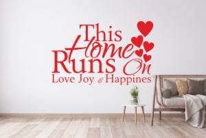 Sticker De Perete This Home Runs On Love Joy And Happines - Img 7