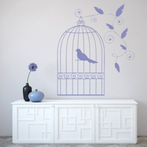 Sticker De Perete Vintage Bird Cage - Img 2