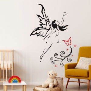 Sticker De Perete Zana Cu Fluture