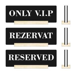Suport semn de masa pentru restaurant mesaj - Rezervat - Img 6