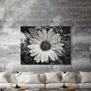 Tablou Canvas Black An White Flower - Img 4