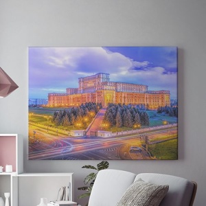 Tablou Canvas Casa Poporului Pe Inserat