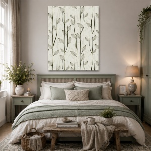 Tablou canvas - Copaci cu frunze stilizate (Floral 075)