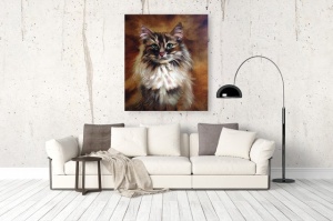 Tablou Canvas Efect Pictura - Pisica